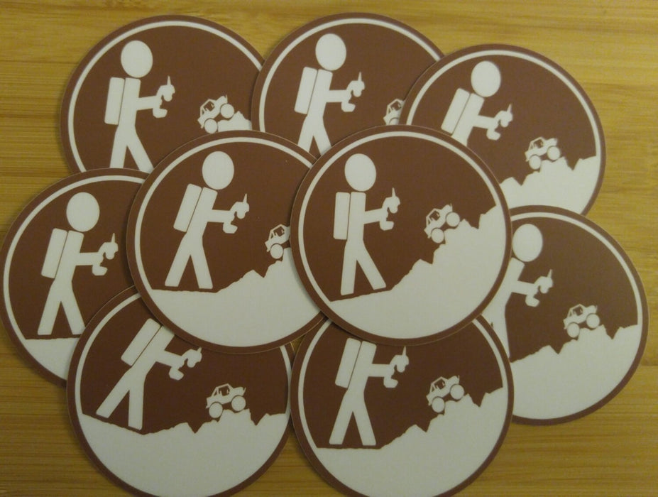 Adventure RC Trucks 3" Brown Round Vinyl Decal Sticker