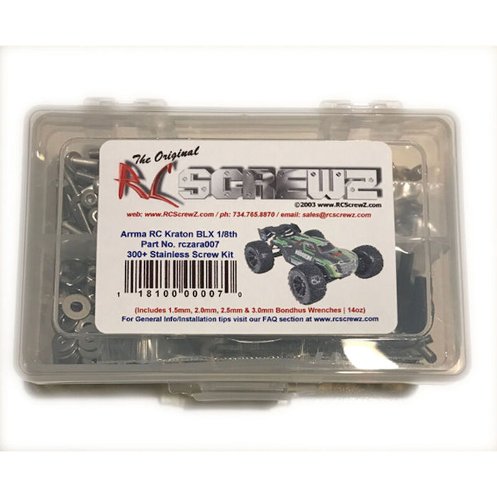 RC Screwz ARA007 Stainless Steel Screw Set for Kraton 6S BLX