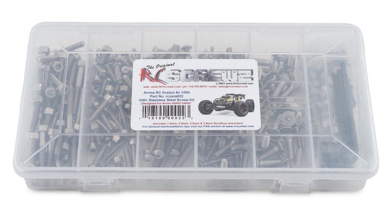 RC Screwz ARA022 Stainless Steel Screw Set for Kraton 8S