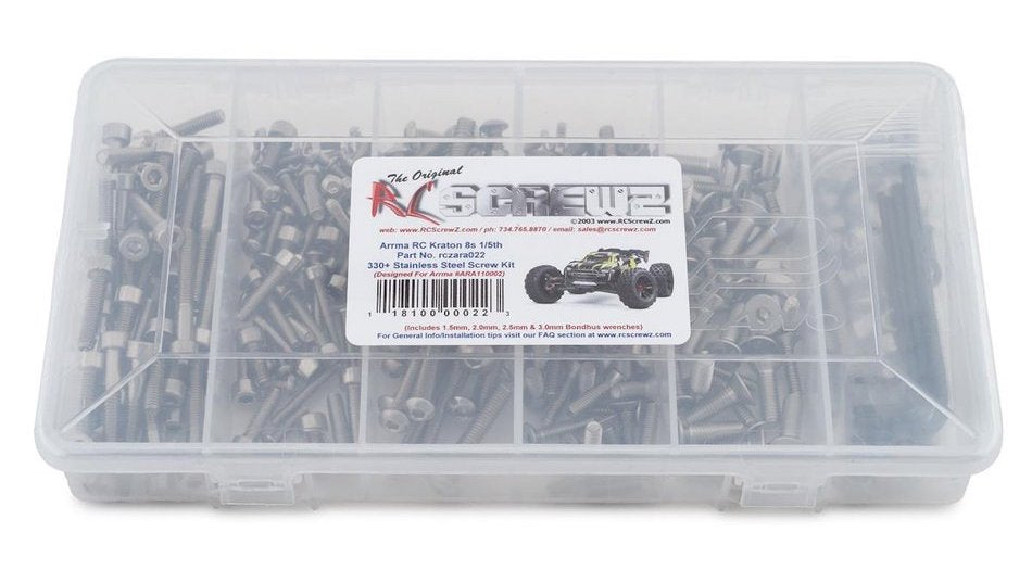RC Screwz ARA022 Stainless Steel Screw Set for Kraton 8S