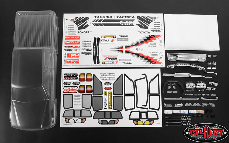 RC4WD Z-B0169 2001 Toyota Tacoma 4 Door Body for Long Wheelbase 313mm 12.3"