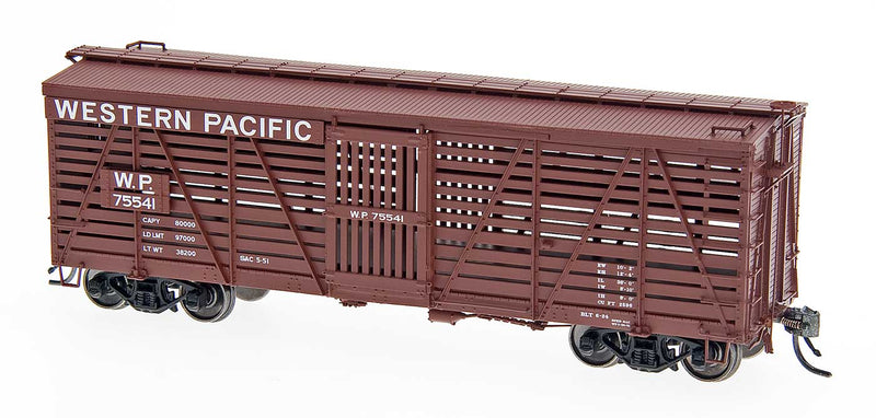 Red Caboose RR-39031 HO Scale S-40-5 Stock Car Western Pacific WP