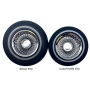 Redcat 13882 Low Profile Low Rider Tire on Chrome Wheels for SixtyFour