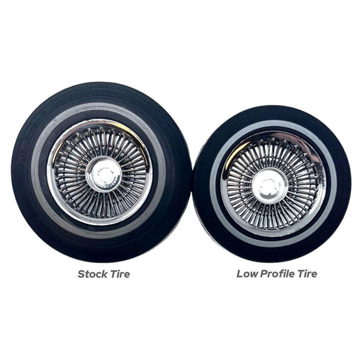 Redcat 13882 Low Profile Low Rider Tire on Chrome Wheels for SixtyFour