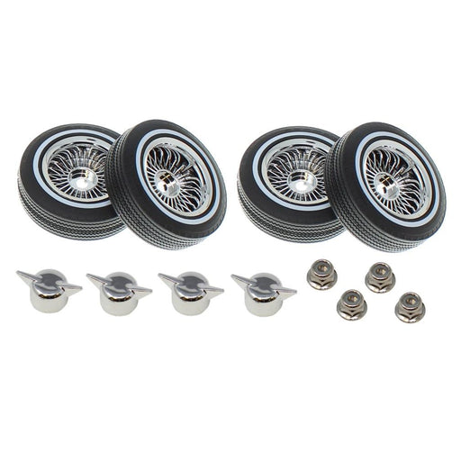 Redcat 13882 Low Profile Low Rider Tire on Chrome Wheels for SixtyFour