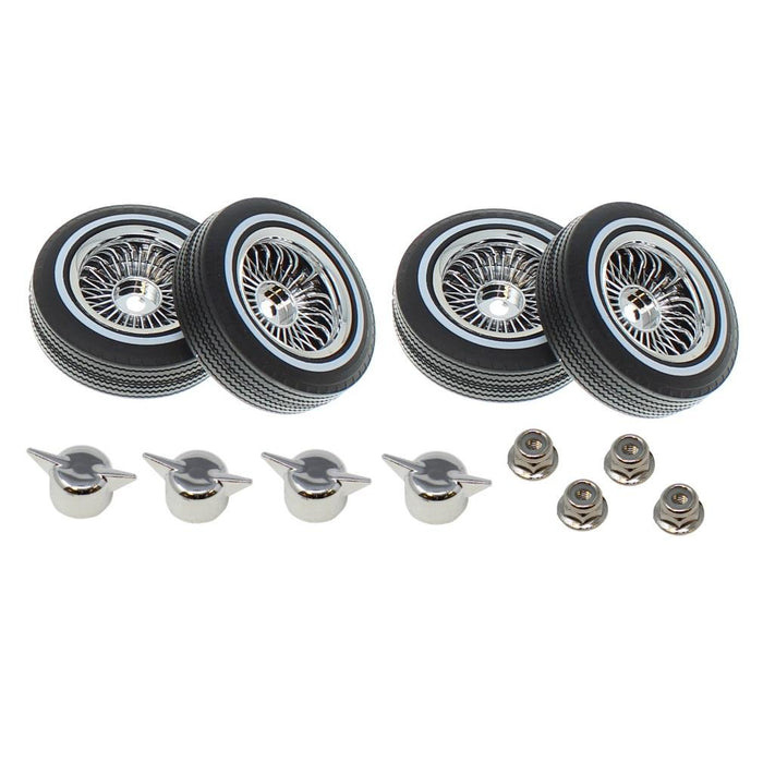 Redcat 13882 Low Profile Low Rider Tire on Chrome Wheels for SixtyFour
