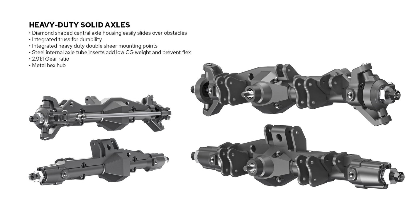 Redcat Racing 13033 Pre Assembled XR247 Axle Kit for Wendigo Rock Racer