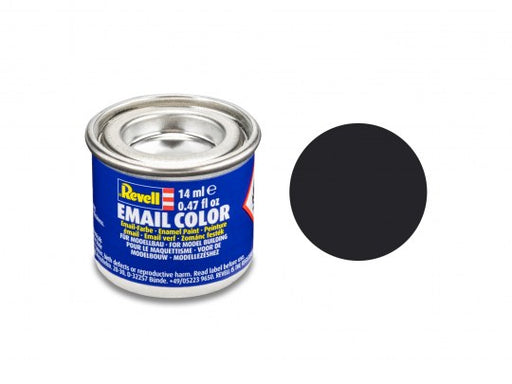 Revell 32106 14ml Tin Enamel Email Color Paint - Tar Black Matte