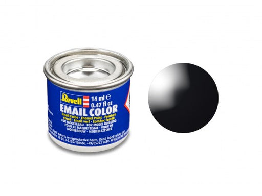 Revell 32107 14ml Tin Enamel Email Color Paint - Black Gloss