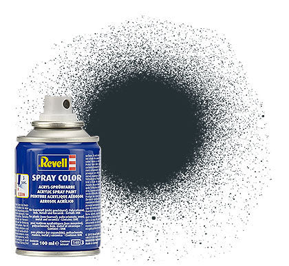 Revell 34109 100ml Acrylic Spray Color Paint - Anthracite Grey Matte (Ok for Lexan RC Car Bodies)