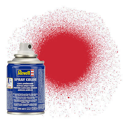 Revell 34330 100ml Acrylic Spray Color Paint - Fiery Red Silk (Ok for Lexan RC Car Bodies)