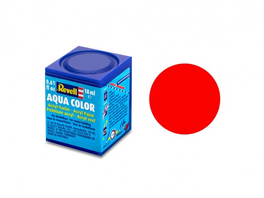 Revell 36125 18ml Bottle Acrylic Aqua Color Paint - Luminous Orange Matte
