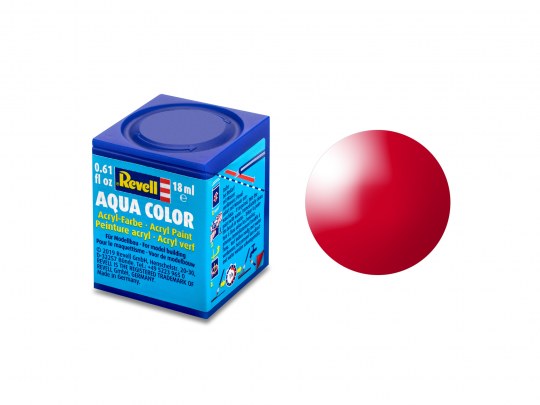 Revell 36134 18ml Bottle Acrylic Aqua Color Paint - Italian Red Gloss