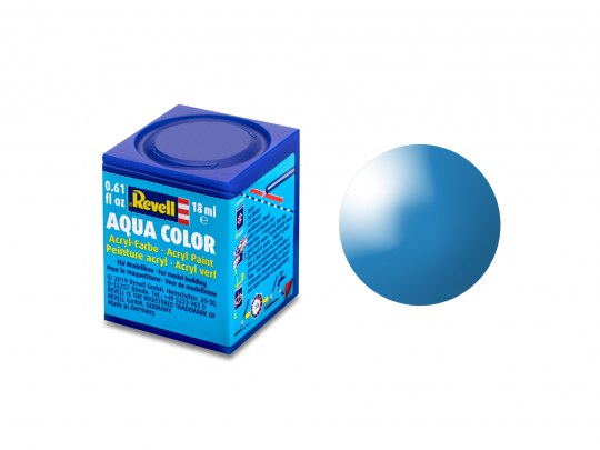 Revell 36150 18ml Bottle Acrylic Aqua Color Paint - Light Blue Gloss
