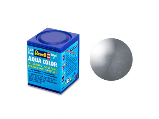 Revell 36191 18ml Bottle Acrylic Aqua Color Paint - Steel Metallic