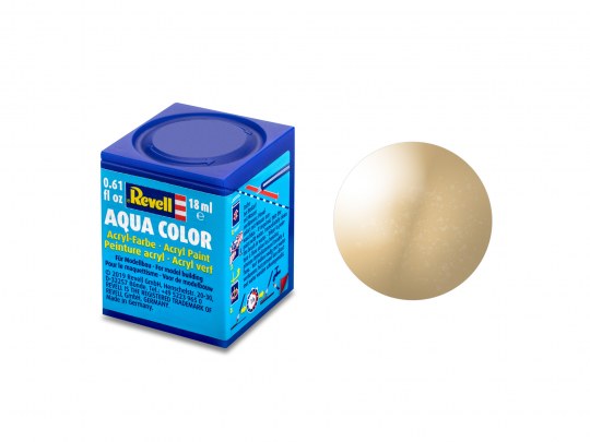 Revell 36194 18ml Bottle Acrylic Aqua Color Paint - Gold Metallic