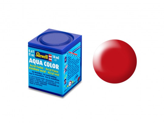 Revell 36332 18ml Bottle Acrylic Aqua Color Paint - Luminous Red Silk
