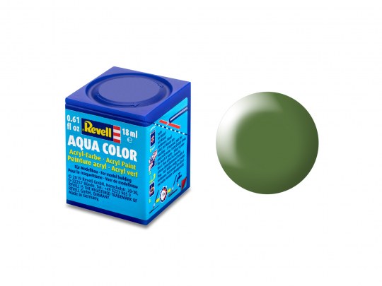 Revell 36360 18ml Bottle Acrylic Aqua Color Paint - Green Silk