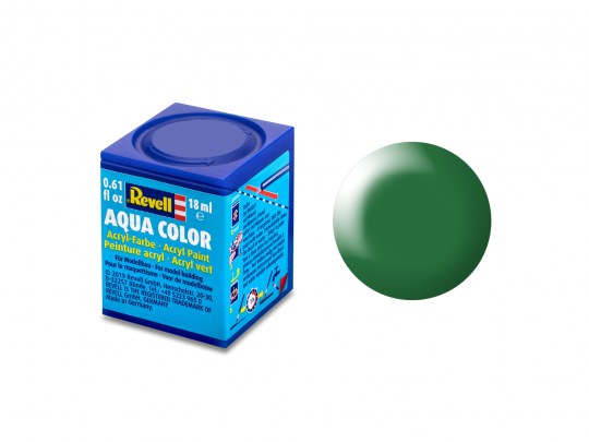 Revell 36364 18ml Bottle Acrylic Aqua Color Paint - Leaf Green Silk