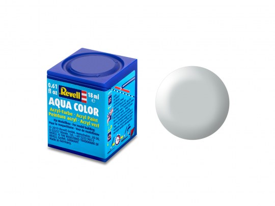 Revell 36371 18ml Bottle Acrylic Aqua Color Paint - Light Grey Silk