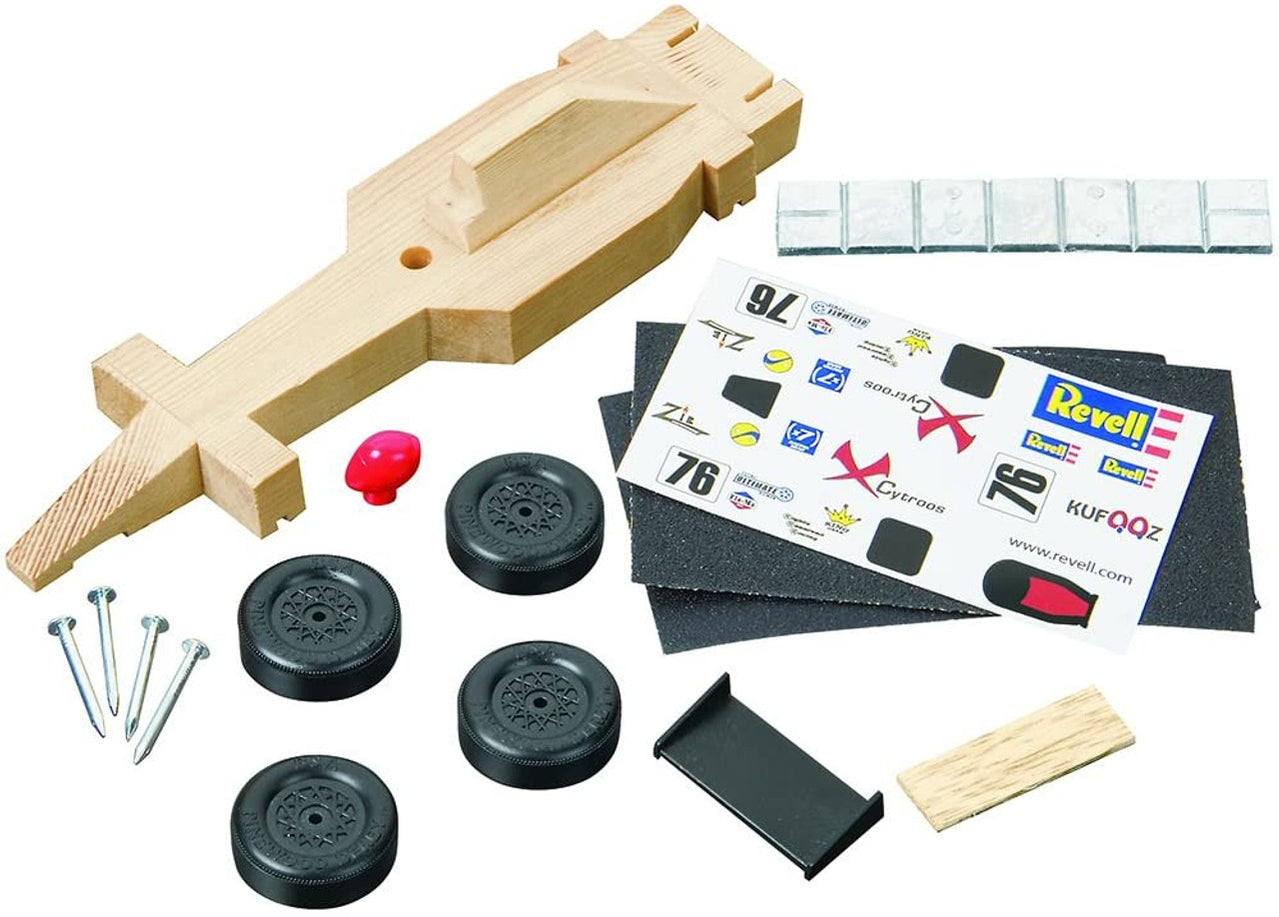 Revell 9634 Grand Prix Racer Pinewood Derby Kit with BSA Wheels — White Rose Hobbies