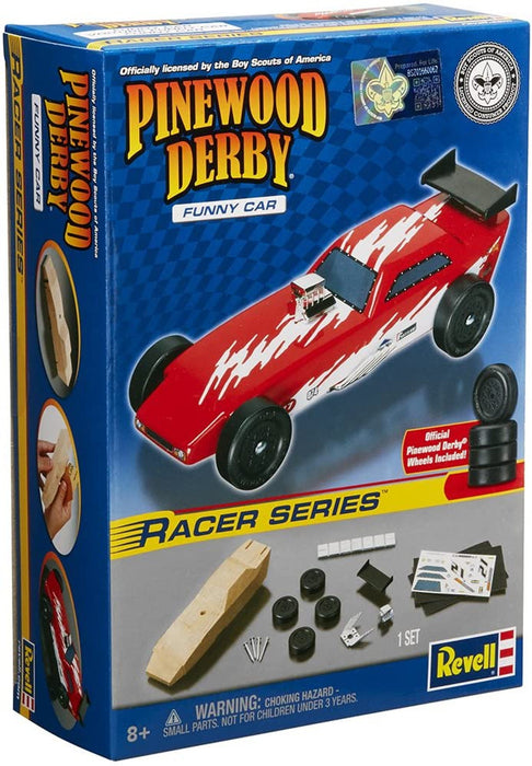 Revell 9636 Funny Car Racer Pinewood Derby Kit with BSA Wheels
