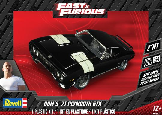 Revell-MONOGRAM 4477 1/24  & Furious Dom's 1971 Plymouth GTX 2-in-1 Kit