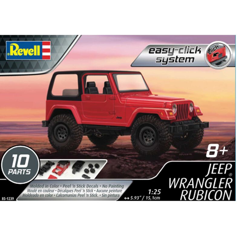 Revell-MONOGRAM 85-1239 1/25 Jeep Wrangler Rubicon Click Together Model Kit