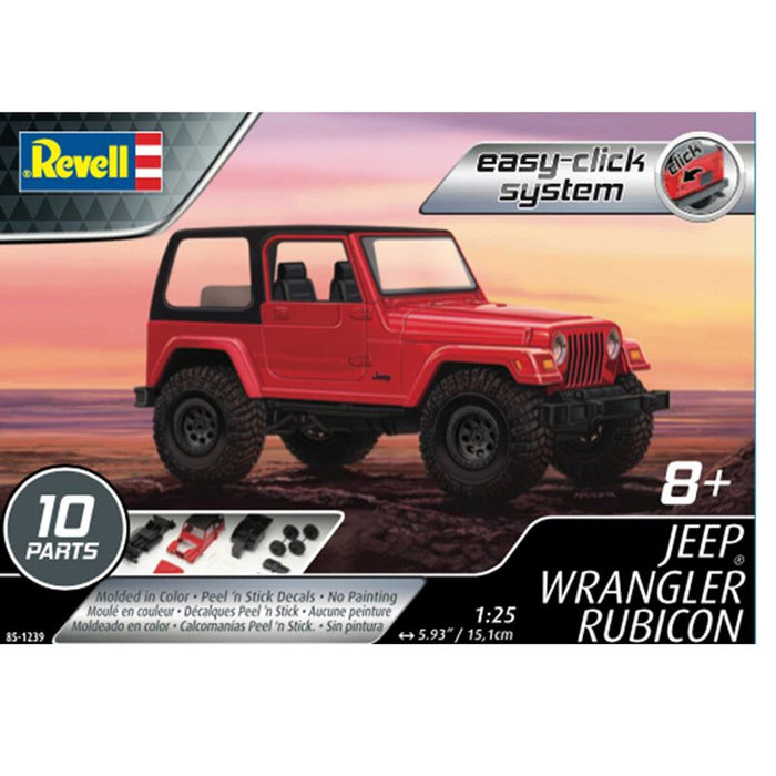 Revell-MONOGRAM 85-1239 1/25 Jeep Wrangler Rubicon Click Together Model Kit
