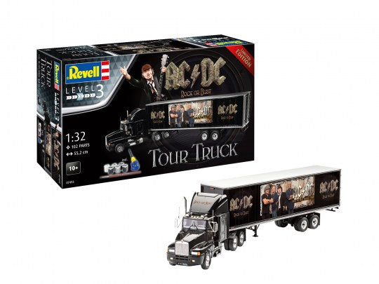 Revell of Germany 7453 1/32 AC/DC Tour Rock or Bust Tractor Trailer Kit with Paint and Glue