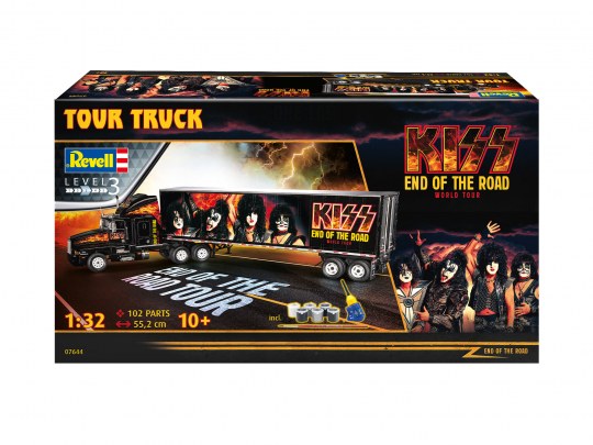Revell of Germany 7644 1/32 KISS Tour End of the Road Tractor Trailer Kit with Paint and Glue