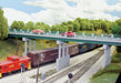 Rix Products 123 HO Scale Wrought Iron 150' Highway Overpass Kit with 4 Piers