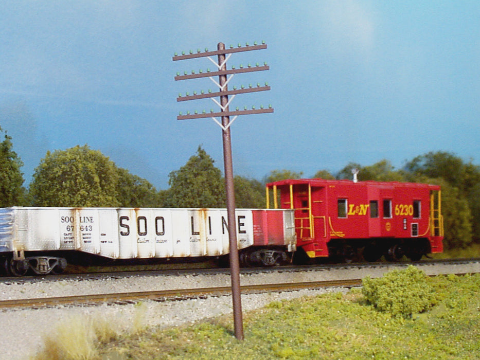 Rix Products 628-0034 HO Scale 4-Arm Telephone Poles (12 Pack)