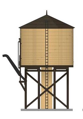 Broadway Limited Imports 7927 HO Scale Wood Water Tower - Weathered Yellow (Non-Operating)