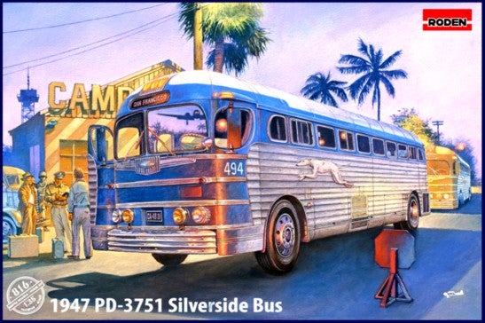 Roden 816 1/35 1947 GMC PD3751 Silverside Greyhound Bus Kit