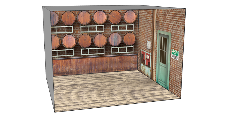Roomettes 01-103-01 HO Scale Signal Brewery Interior Kit (Fits DPM 10300)