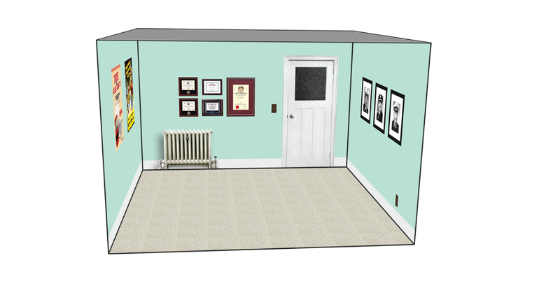 Roomettes 01-104-01 HO Scale Bradley Firehall Interior Kit (Fits DPM 10400)