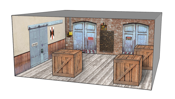 Roomettes 01-107-01 HO Scale Ohio Shipping Interior Kit (Fits DPM 10700)