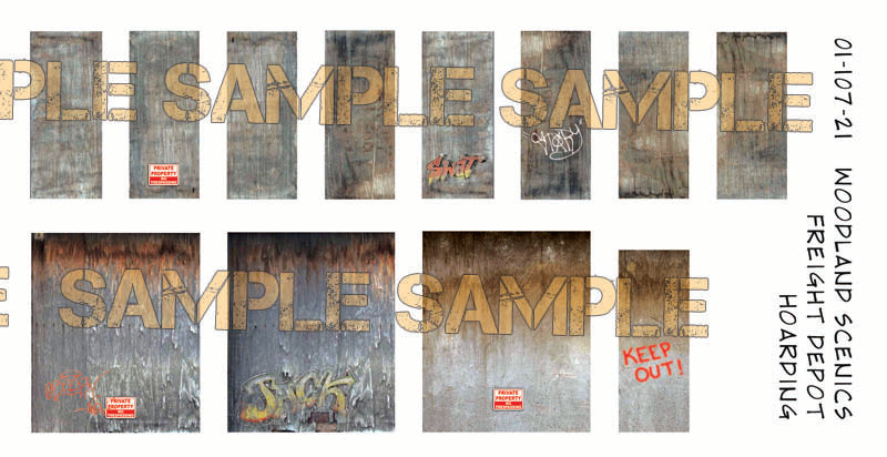Roomettes 01-107-21 HO Scale Hording - Freight Depot (Fits DPM 10700)