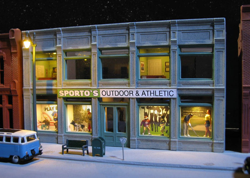 Roomettes 01-117-01 HO Scale Sporto's Outdoor and Athletic Interior Kit (Fits DPM 11700)