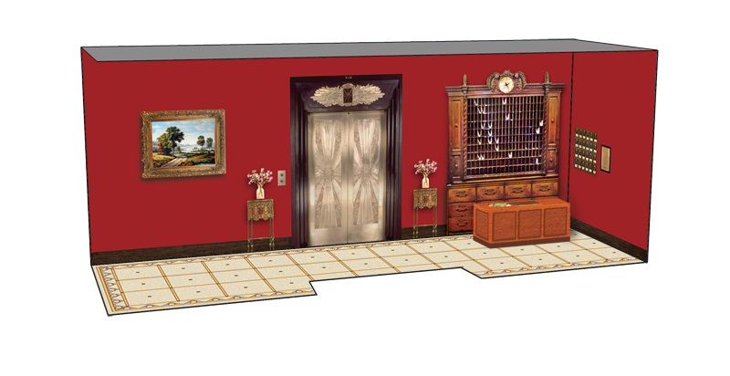 Roomettes 01-119-01 HO Scale Arlington Hotel Interior Kit (Fits DPM 11900)