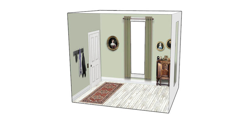 Roomettes 01-205-01 HO Scale Millie's House Interior Kit (Fits DPM 20500)