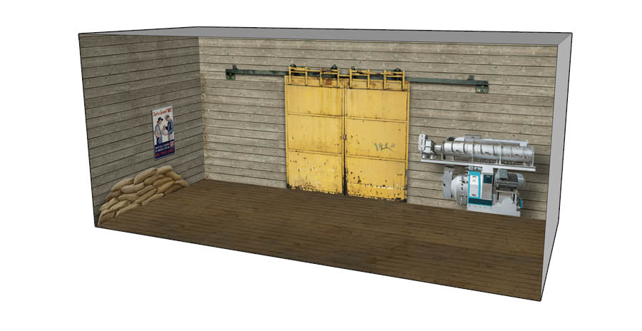 Roomettes 04-933-3061 HO Scale Fallow Feed Mill Interior Kit (Fits Walthers 933-3061)