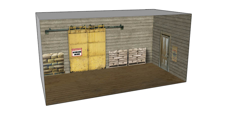 Roomettes 04-933-3061 HO Scale Fallow Feed Mill Interior Kit (Fits Walthers 933-3061)