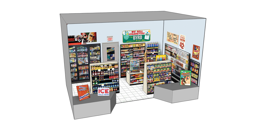 Roomettes 05-6010-01 HO Scale Dale's Variety Interior Kit (Fits Rix Products Smalltown USA 6010)
