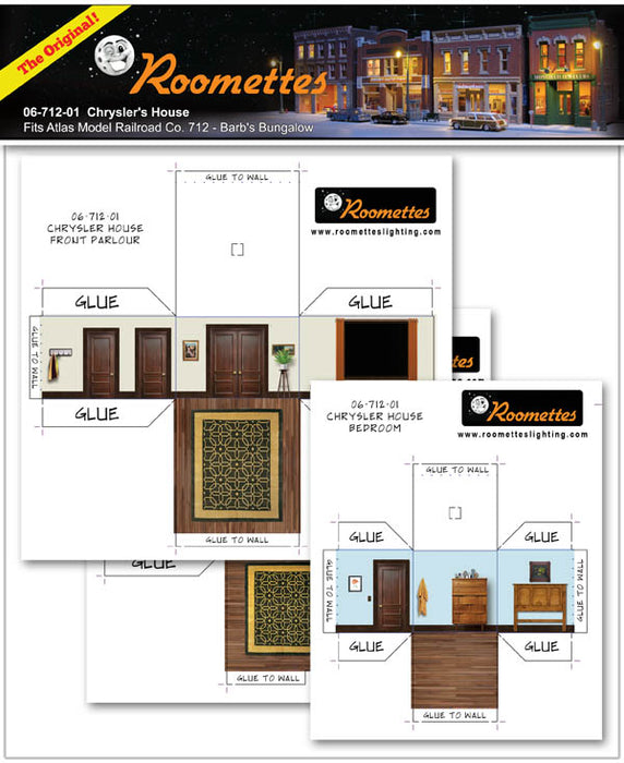 Roomettes 06-712-01 HO Scale Chrysler's House Interior Kit (Fits Atlas 712)