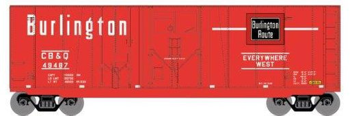 Roundhouse 1003 HO Scale 40' Grain Boxcar Burlington CB&Q 49487