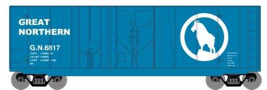Roundhouse 1010 HO Scale 40' Grain Boxcar Great Northern GN 6817