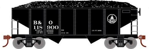 Roundhouse 1022 HO Scale 34' Ribbed Hopper Baltimore & Ohio B&O 118900