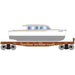 Roundhouse 1040 HO Scale 40' Flatcar with White Boat T&NO SP 24736